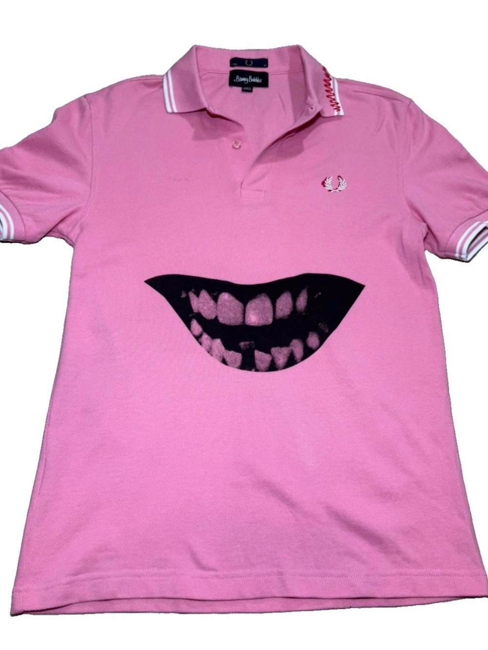 Fred Perry Barney Bubbles Mouth Polo Size 36 / Small RARE